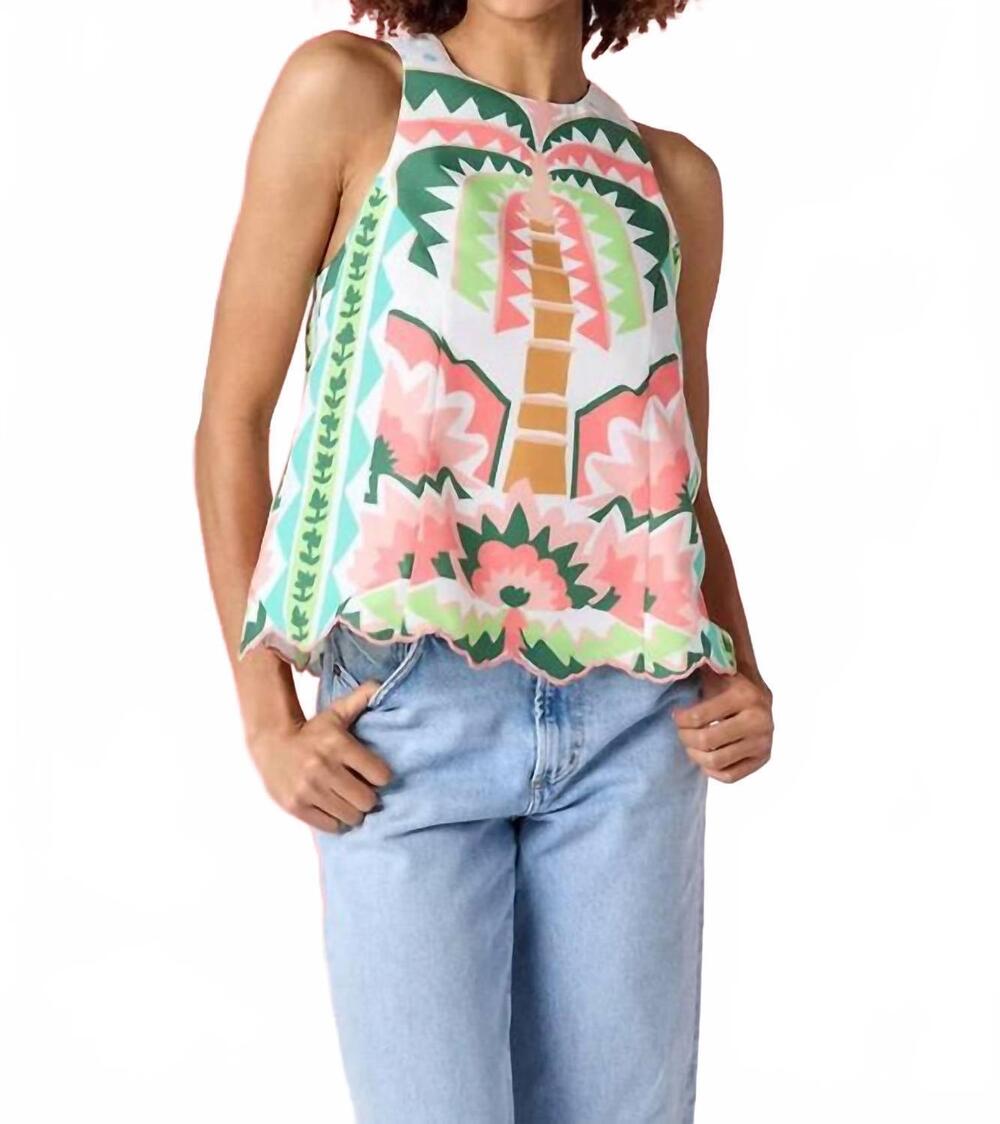 NEW CROSBY BY MOLLIE BURCH wynne tank top in johri/ multi